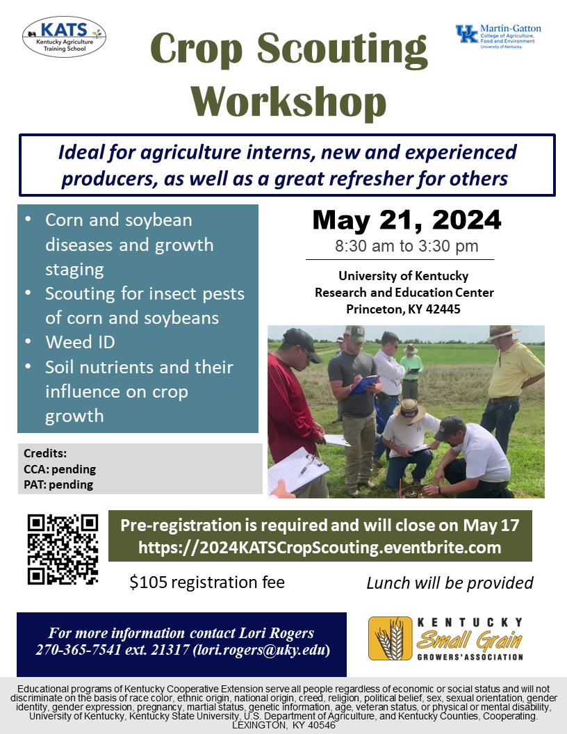 crop scouting workshop flyer